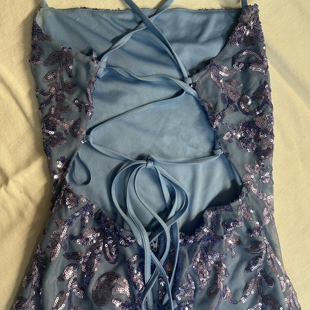 Windsor Strapless Navy Sequin Dress - Picture 14 of 14